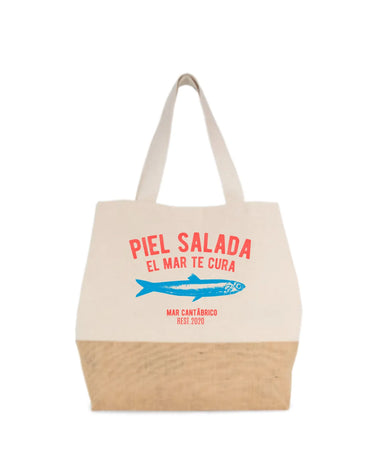 Aniversario - Bolsa Grande de Algodón y Yute