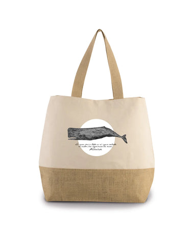 The Whale - Bolsa Grande de Algodón y Yute