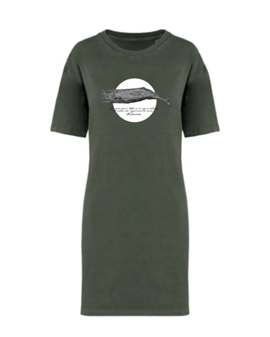 The Whale - Vestido Camiseta Kaki