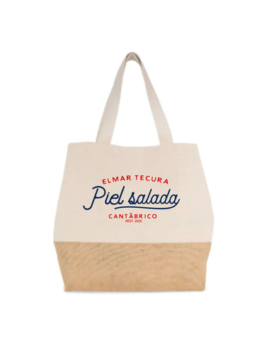 Piel Salada - Bolsa Grande de Algodón y Yute