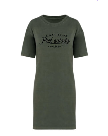 Piel Salada - Vestido Camiseta Kaki