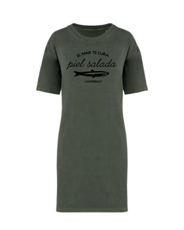 Chicharro - Vestido Camiseta Kaki