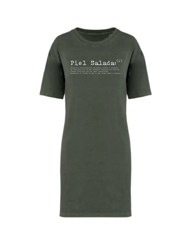 Definición - Vestido Camiseta Kaki