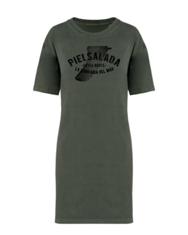 Quilla - Vestido Camiseta Kaki