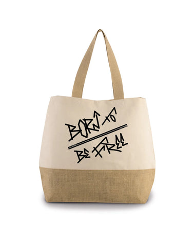 Skull Surfer - Bolsa Grande de Algodón y Yute